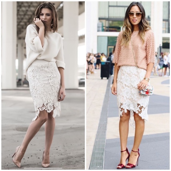 Keepsake Will Wait Lace Medium Skirt In Ivory White New Tag - Picture 12 of 13